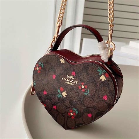 bolsa coach mujer corazon